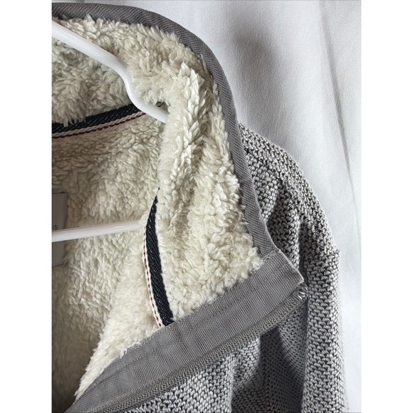 Orvis Fleece Sweater Womens Large Gray Wool Blend Quarter Zip Pullover Sherpa - Picture 8 of 9